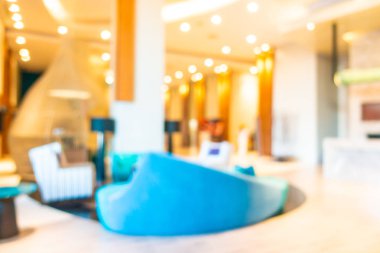 Otelde soyut bulanıklık ve defokus lobi dekorasyonu