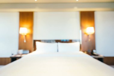 Soyut bulanıklık yatak odası ve yaşam alanı iç