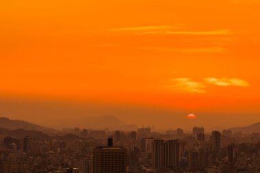 Taipei şehrinin güzel mimarisi