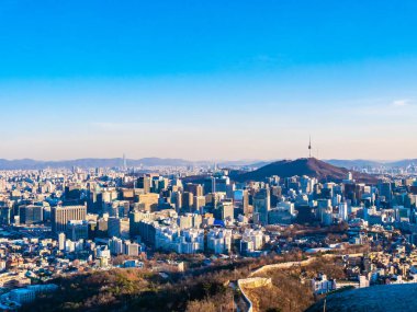 Bina Cityscape Seoul City güzel mimari