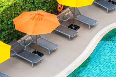 Tatil vaca için otel tatil güzel açık yüzme havuzu