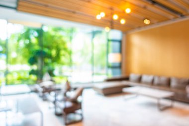 Otelde soyut bulanıklık ve defokus lobi dekorasyonu