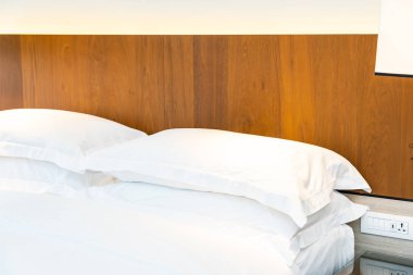 Beyaz rahat yastık Yatak Dekorasyon