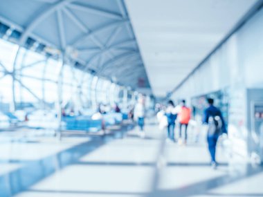 Soyut bulanıklık ve ufuk Havaalanı terminal iç