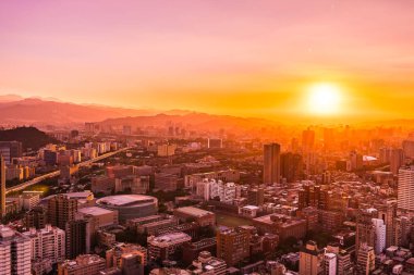 Taipei şehrinin güzel mimarisi