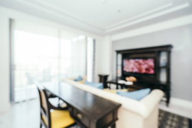 Soyut bulanıklık ve ufuk oturma odası iç