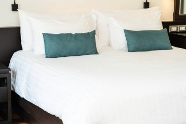 Güzel lüks ve konforlu yatak odası iç dekorasyon zekâ