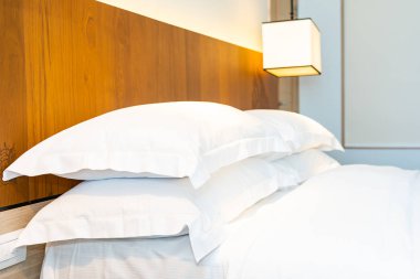 Beyaz rahat yastık Yatak Dekorasyon