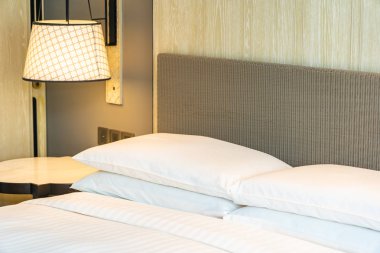 Beyaz rahat yastık Yatak Dekorasyon