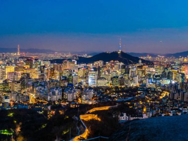 Bina Cityscape Seoul City güzel mimari