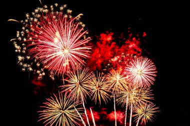 Kutlama yıldönümü için havai fişek ekran arka plan