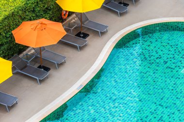 Tatil vaca için otel tatil güzel açık yüzme havuzu