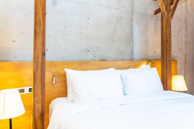 Beyaz rahat yastık Yatak Dekorasyon