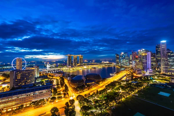 싱가포르 시의 외관 건물 아름 다운 건축 — 스톡 사진