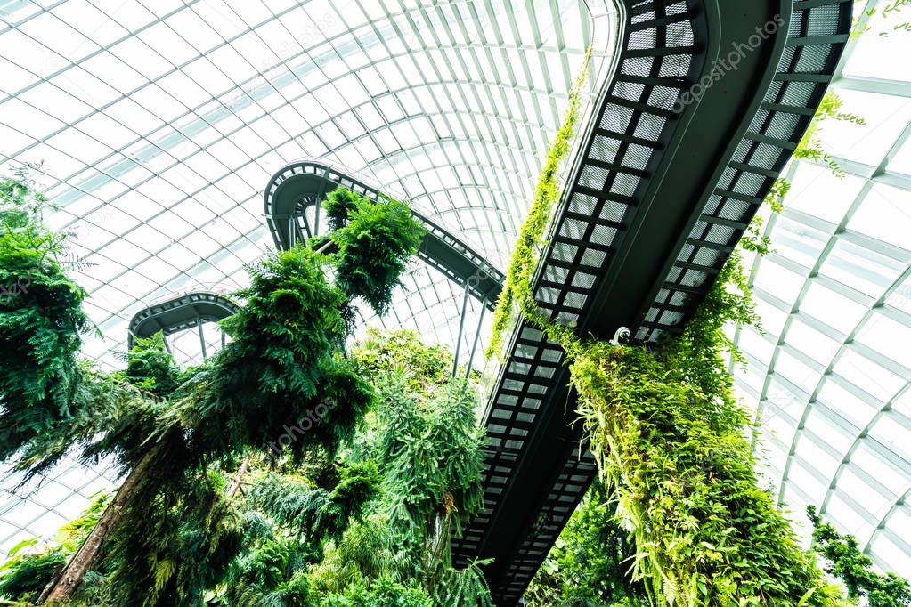 Beautiful architecture building flower dome garden and greenhous