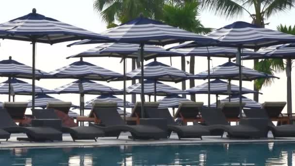 Imagens Cênicas Piscina Resort — Vídeo de Stock