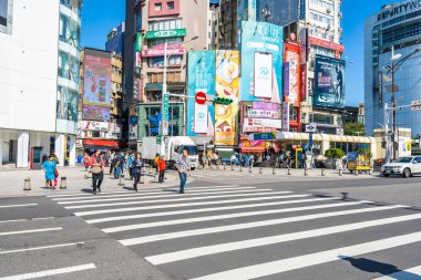 Taipei, Tayvan 30 Kasım 2018: Ximending piyasasıdır popula