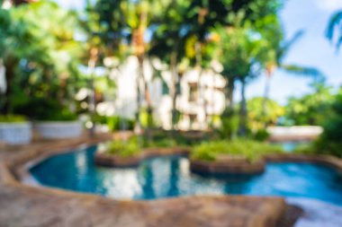 Soyut bulanıklık ve sıcak güzel açık yüzme havuzu bulanıklaştırma