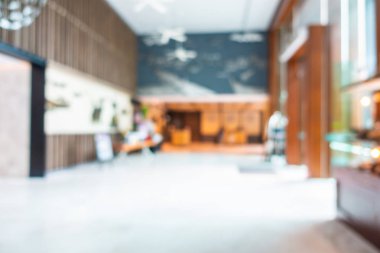 Otelde soyut bulanıklık ve defokus lobi dekorasyonu