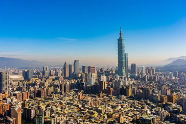 Taipei şehrinin güzel mimarisi