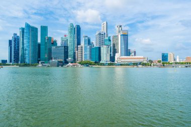 Singapur, 21 Ocak 2019: skyscra bina güzel mimari