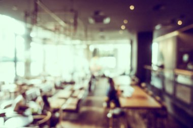 Soyut bulanıklık ve defocused açık büfe restoran ve kahve dükkanı CA
