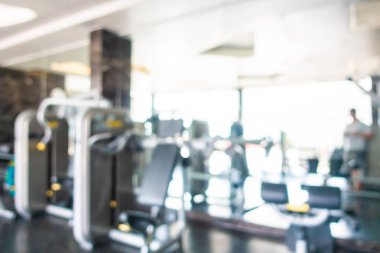 Soyut bulanıklık ve spor salonu iç fitness ekipmanları bulanıklaştırma