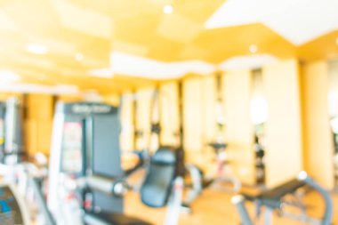 Soyut bulanıklık ve spor salonu iç fitness ekipmanları bulanıklaştırma