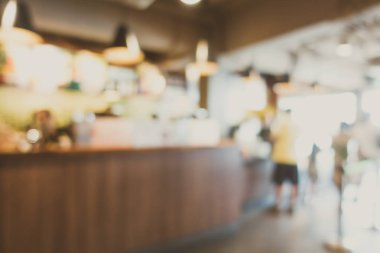 Arka plan için blur coffee shop kafe iç