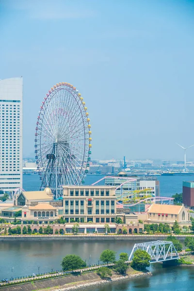 Красиві будівництва та архітектури в Йокогамі Сіті горизонт — стокове фото