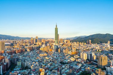 Taipei şehrinin güzel mimarisi