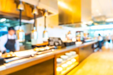 Soyut bulanıklık ve defocused açık büfe restoran ve kahve dükkanı CA