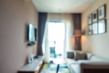 Soyut bulanıkoturma odası alanı dekorasyonu