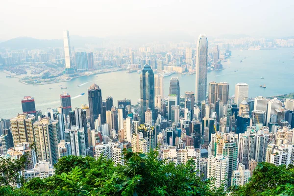 Beautiful architecture building exterior cityscape of hong kong — Stock Photo, Image