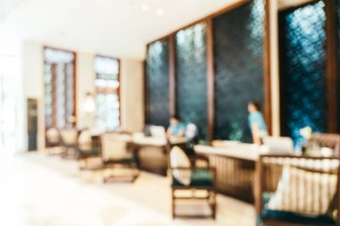 Soyut bulanıklık ve ufuk otel lobi iç