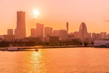 Güzel yapı ve Mimarlık Yokohama şehir manzarası