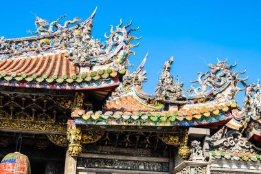 Taipei city Tayvan tapınakta Longshan
