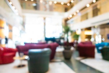 Görüntü bulanıklığı ve arka plan için otel lobisinin dışsal görünümü