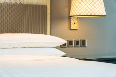 Beyaz rahat yastık Yatak Dekorasyon