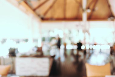 Soyut bulanıklık ve defocused açık büfe restoran ve kahve dükkanı CA