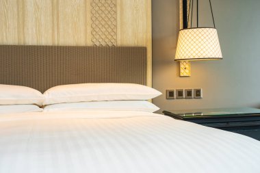 Beyaz rahat yastık Yatak Dekorasyon