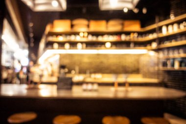 soyut bulanık kahve dükkanı iç mimarisi