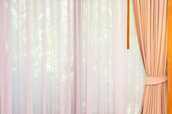 Hermosa ventana de cortina decoración interior —  Fotos de Stock