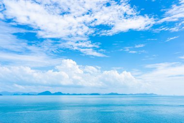 Samui Adası etrafında güzel açık tropikal plaj deniz ile Co