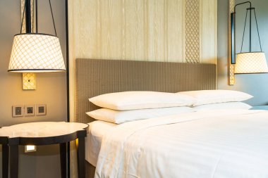 Beyaz rahat yastık Yatak Dekorasyon