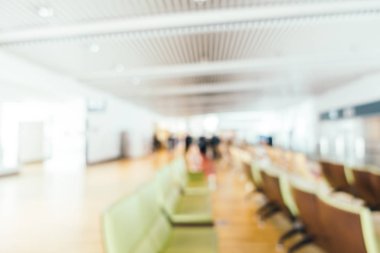 Soyut bulanıklık ve Havaalanı terminal yolcu için trans defocused