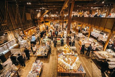 Otaru Hokkaido, Japonya - 5 Şubat 2019 güzel müzik kutusunda m