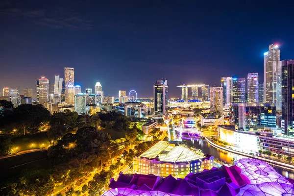 Schöne Architektur Gebäude Außenseite der Stadt Singapore — Stockfoto