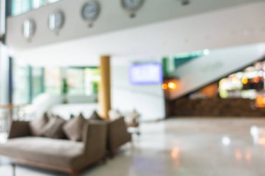 Otelde soyut bulanıklık ve defokus lobi dekorasyonu