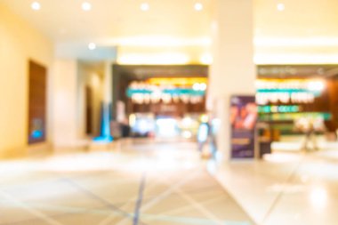 Otelde soyut bulanıklık ve defokus lobi dekorasyonu